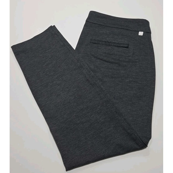 Ministry of Supply Pants - Ministry Of Supply Fusion Straight Pants High Rise Grey Stretch Knit XL